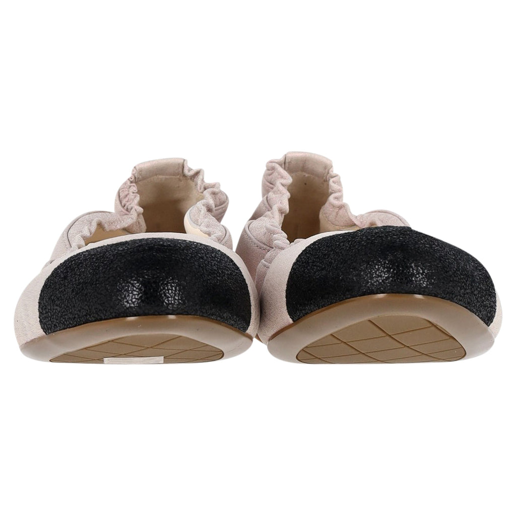 Chanel CC Cap Toe Scrunch Ballet Flats in Pink Canvas