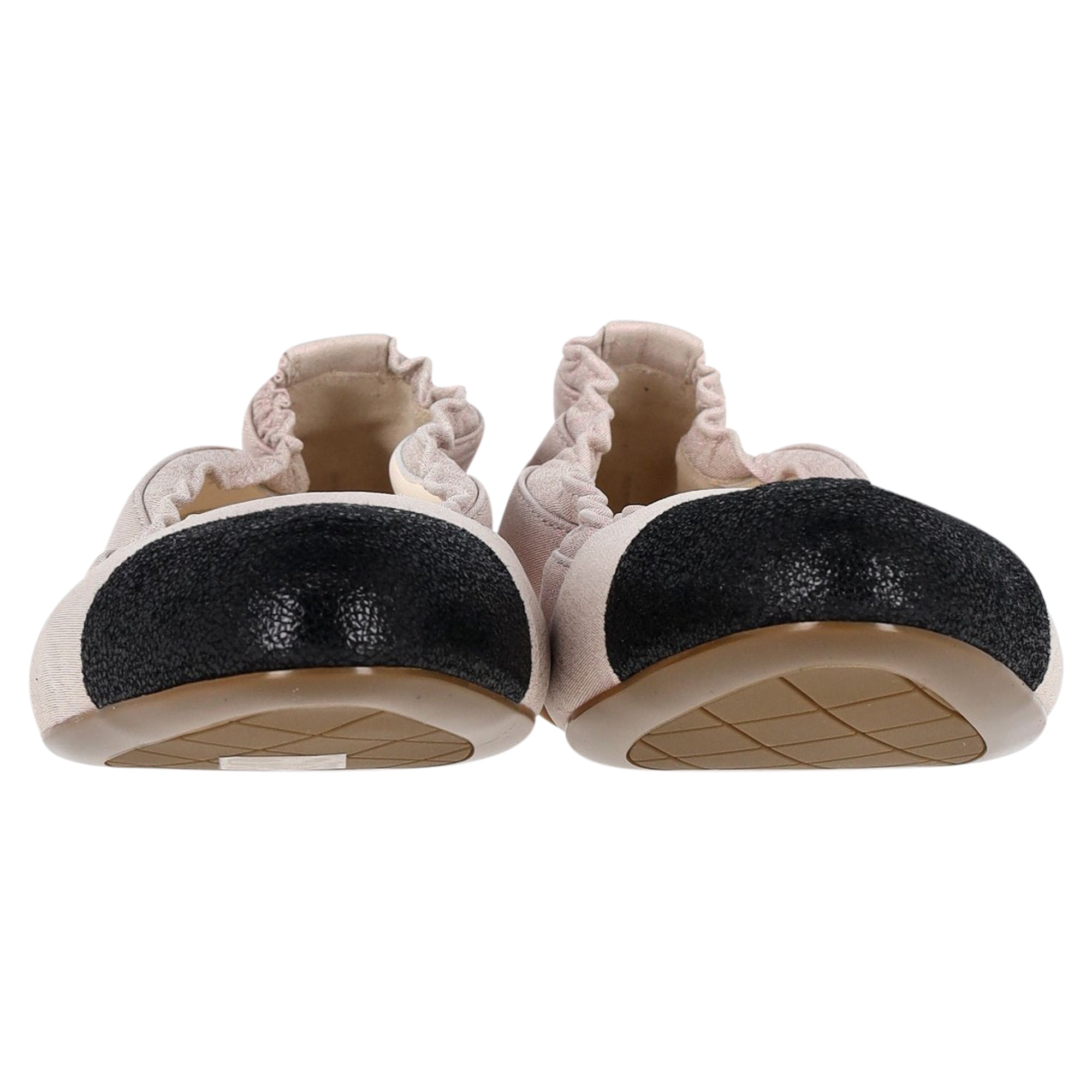 Chanel CC Cap Toe Scrunch Ballet Flats in Pink Canvas