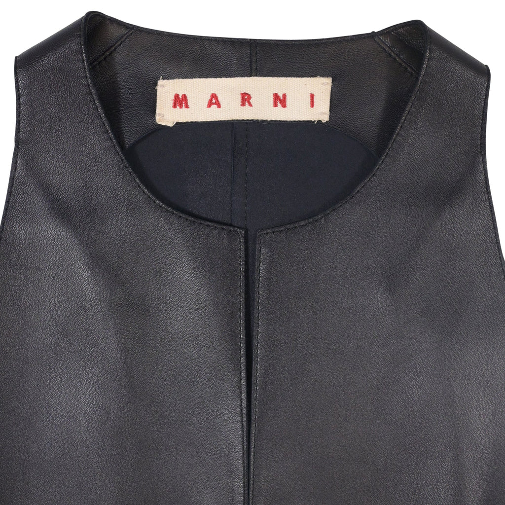 Marni Vest in Black Leather