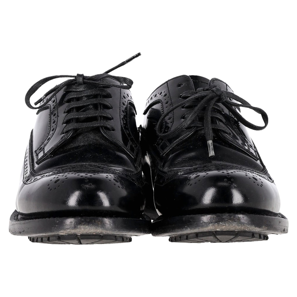 Celine Brogue Lace-Up Oxfords in Black Calfskin leather