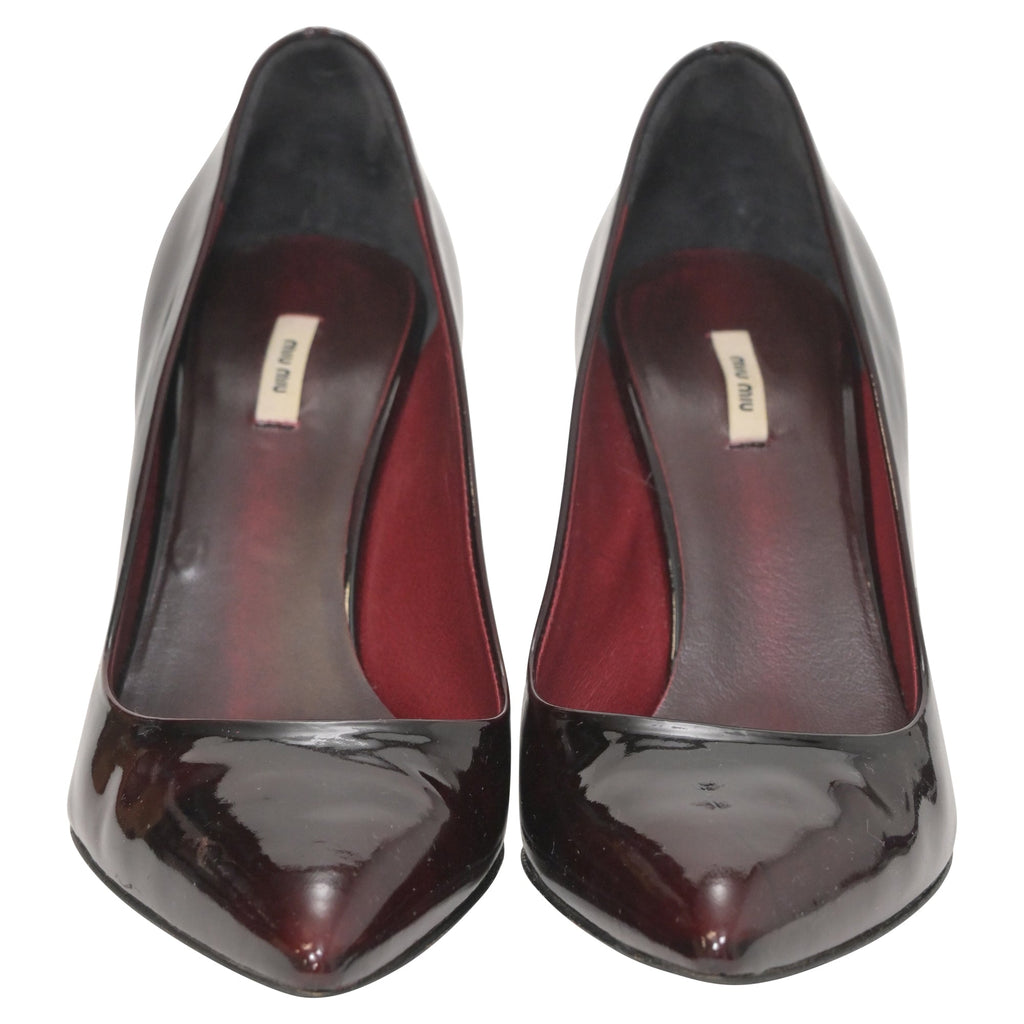 Miu Miu Pumps in Burgundy Patent Leather