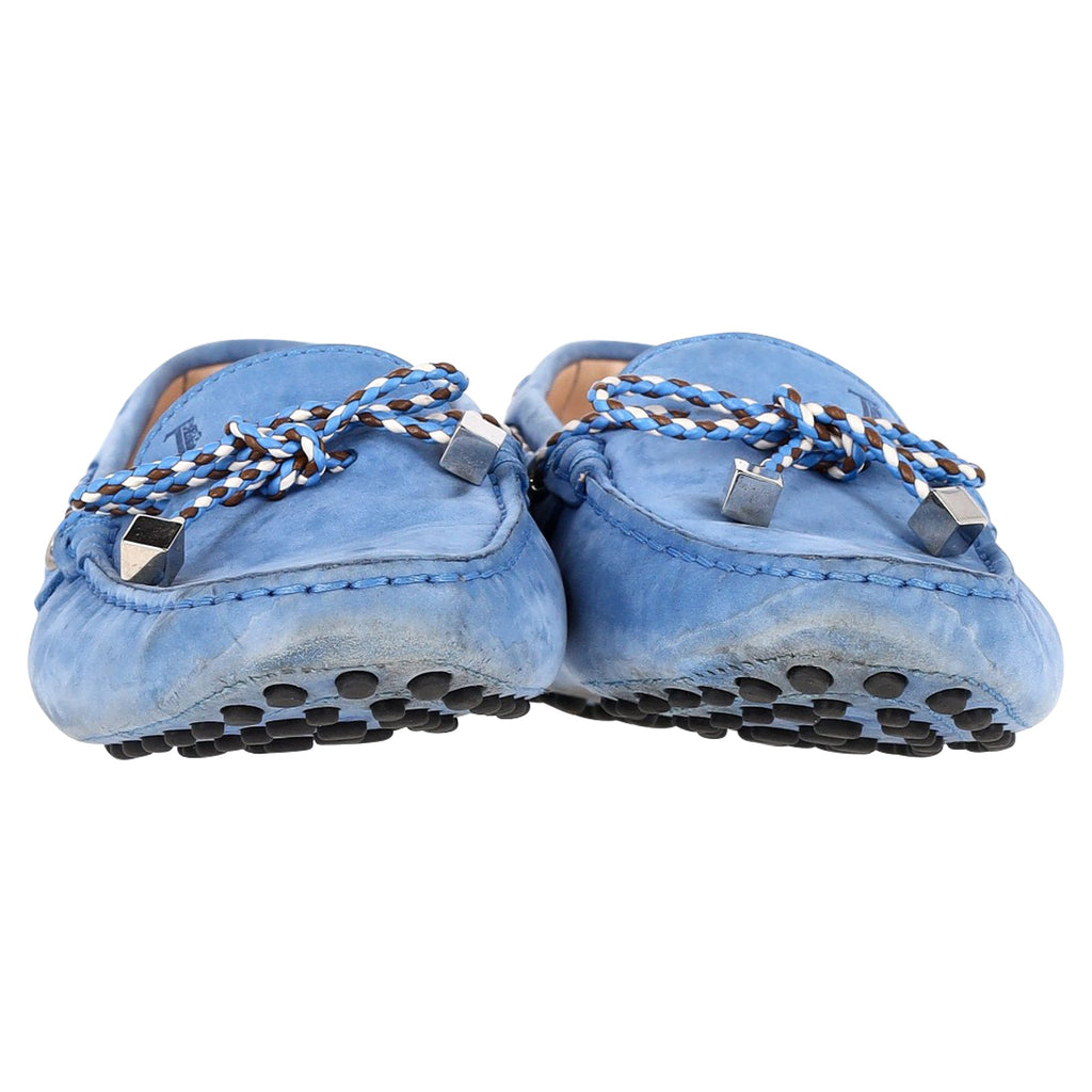 Women's Tod's Gommino Loafers in Light Blue Suede