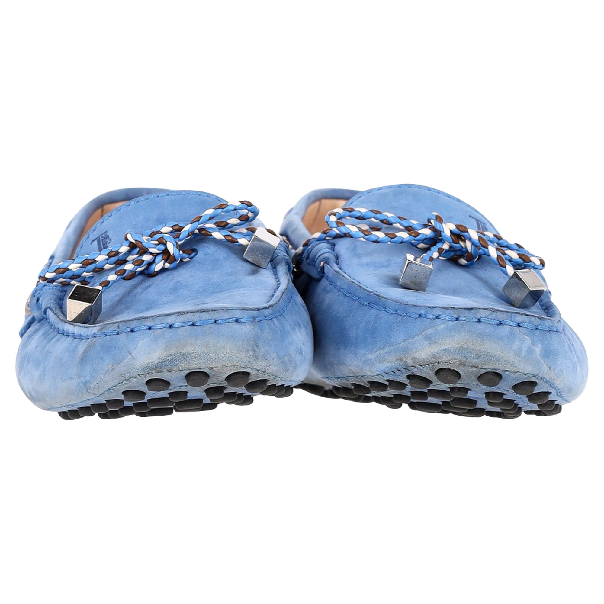 Women's Tod's Gommino Loafers in Light Blue Suede