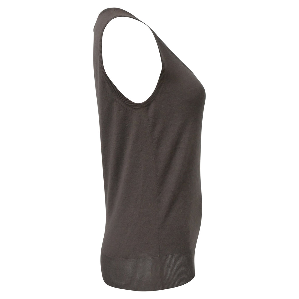 Celine Vintage Vest in Brown Cashmere