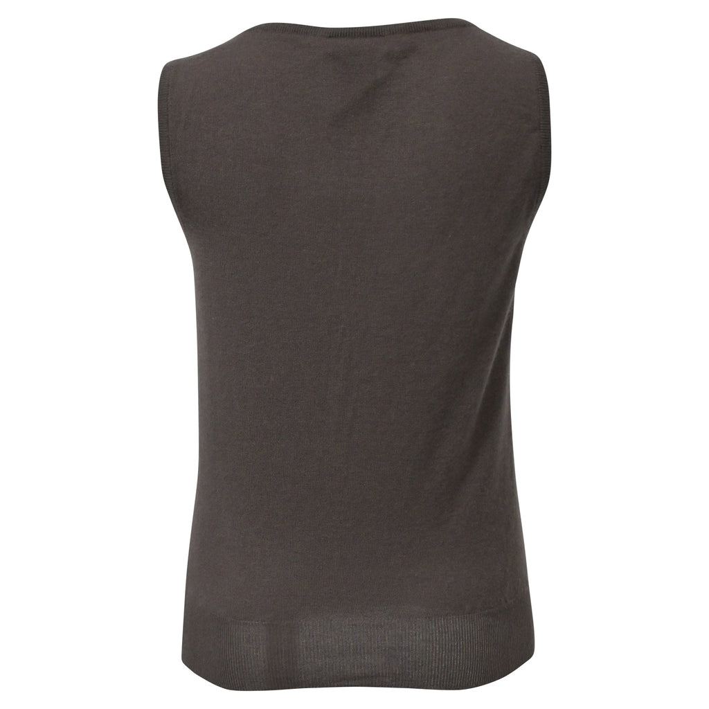 Celine Vintage Vest in Brown Cashmere