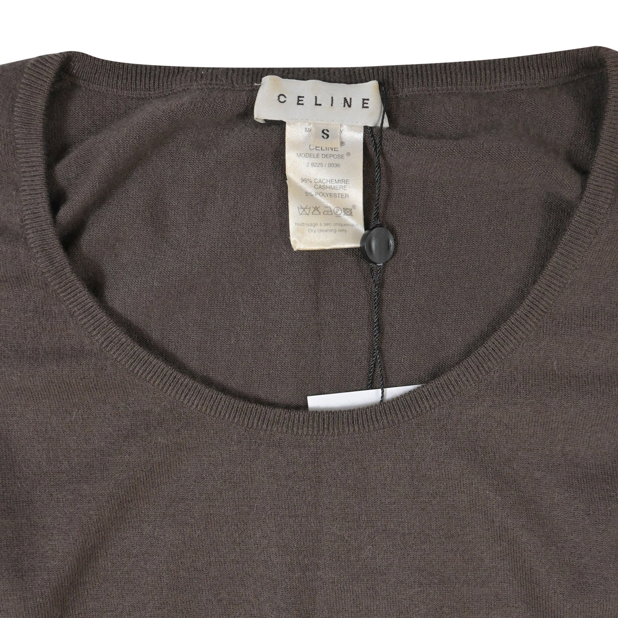 Celine Vintage Vest in Brown Cashmere