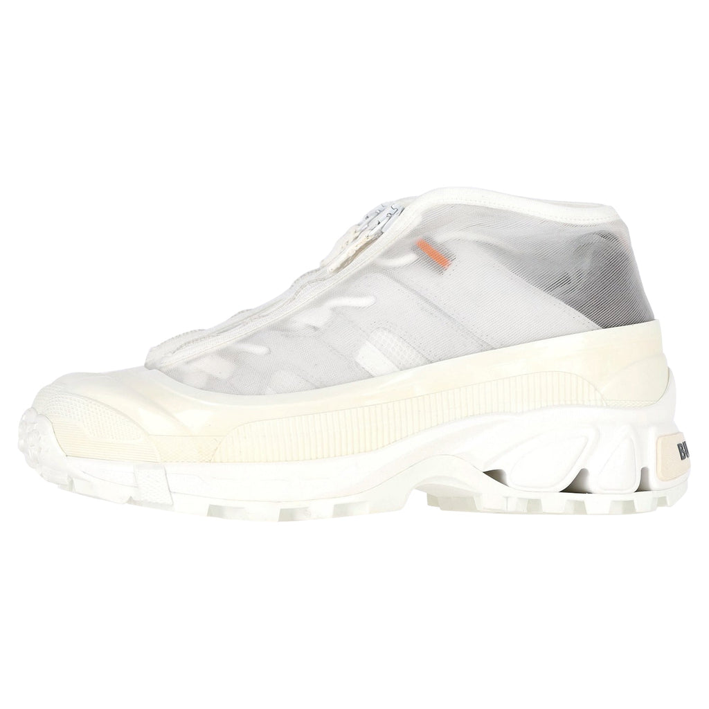 Women's Burberry Arthur Layered Sneakers In White Mesh and Rubber