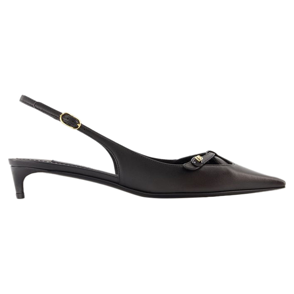 Women's Slingbacks - Dolce&Gabbana - Leather - Black
