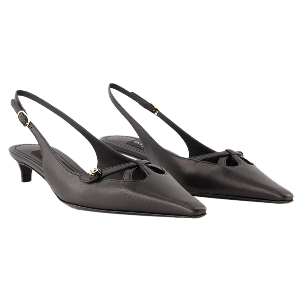 Women's Slingbacks - Dolce&Gabbana - Leather - Black