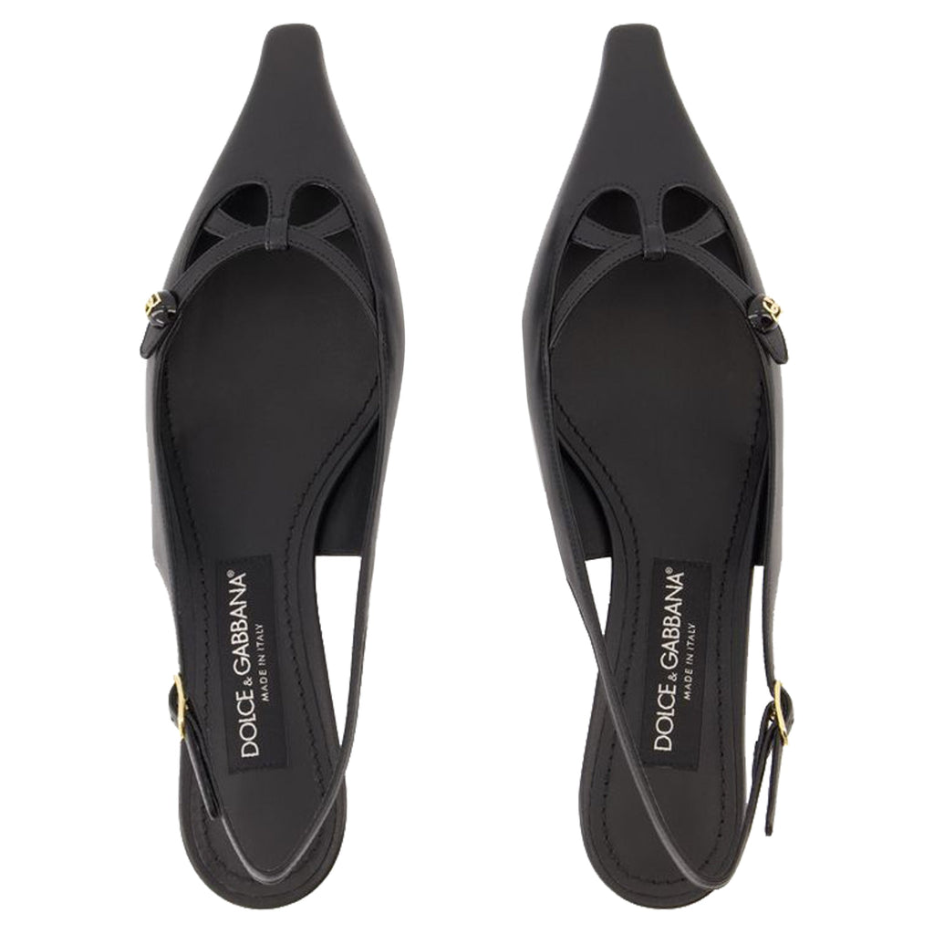 Women's Slingbacks - Dolce&Gabbana - Leather - Black