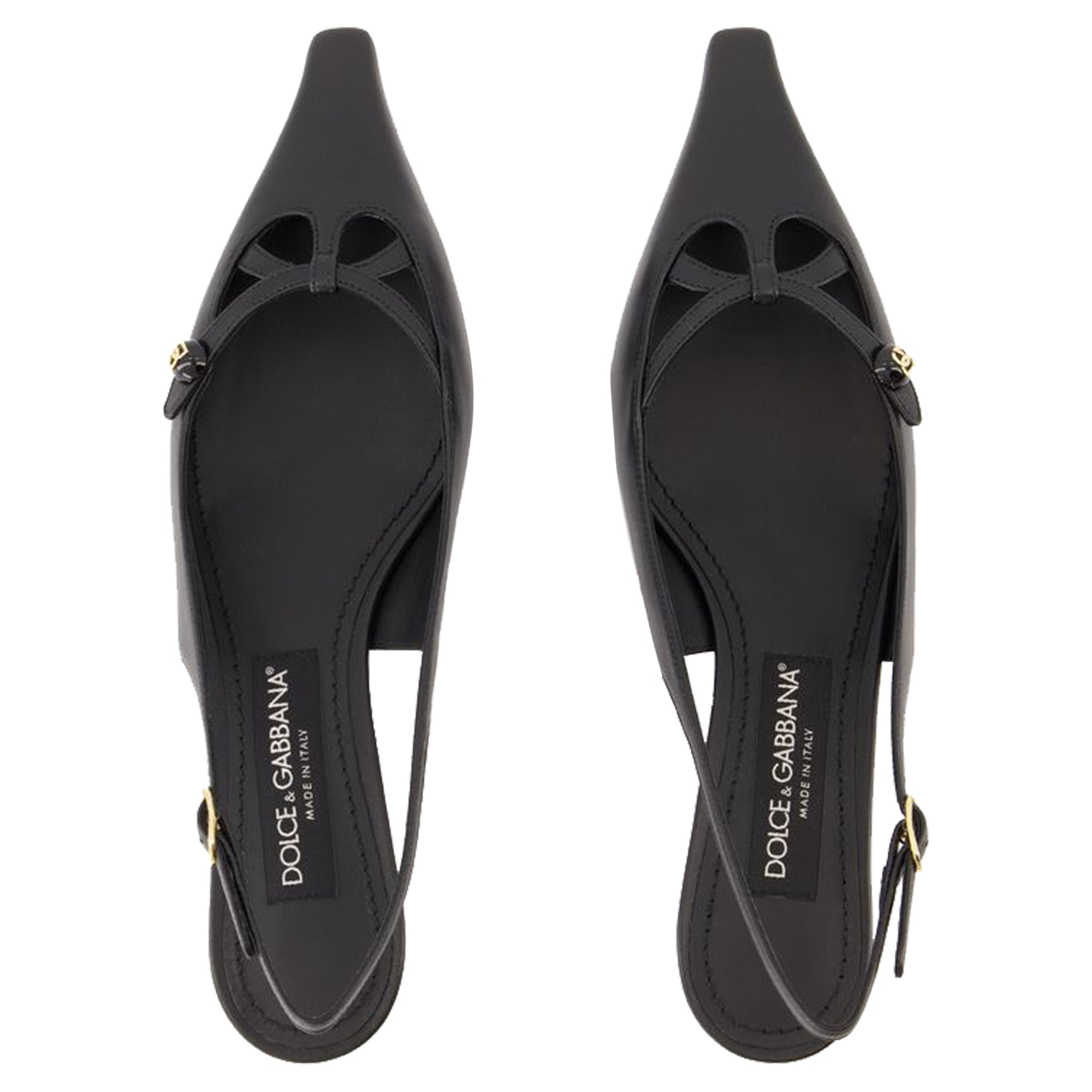 Women's Slingbacks - Dolce&Gabbana - Leather - Black