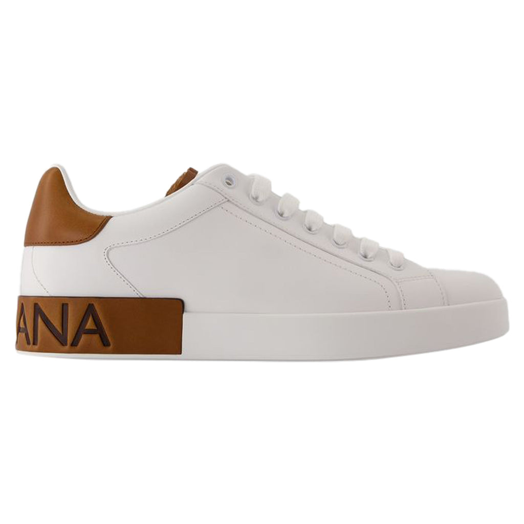 Women's Low Top Sneakers - Dolce&Gabbana - Leather - White