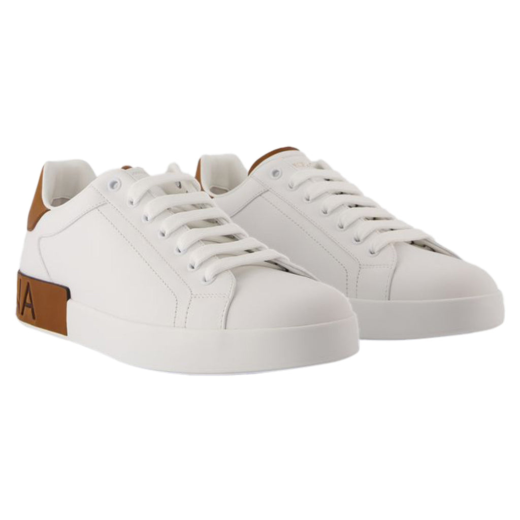 Women's Low Top Sneakers - Dolce&Gabbana - Leather - White