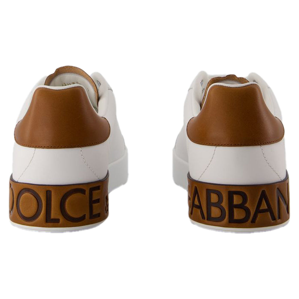 Women's Low Top Sneakers - Dolce&Gabbana - Leather - White