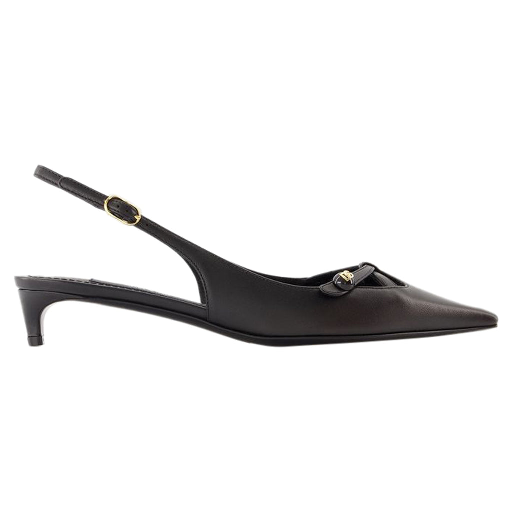 Women's Slingbacks - Dolce&Gabbana - Leather - Black