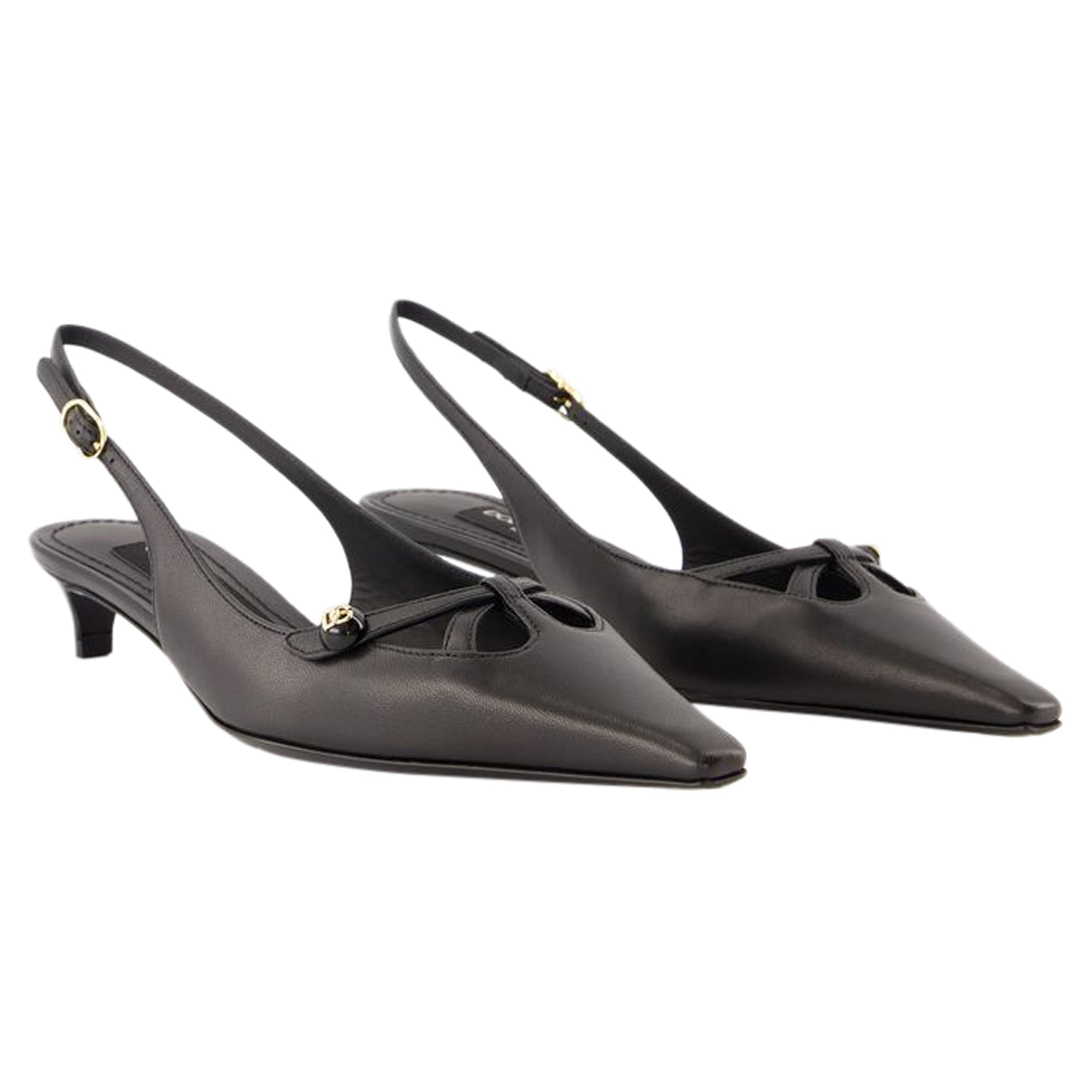 Women's Slingbacks - Dolce&Gabbana - Leather - Black