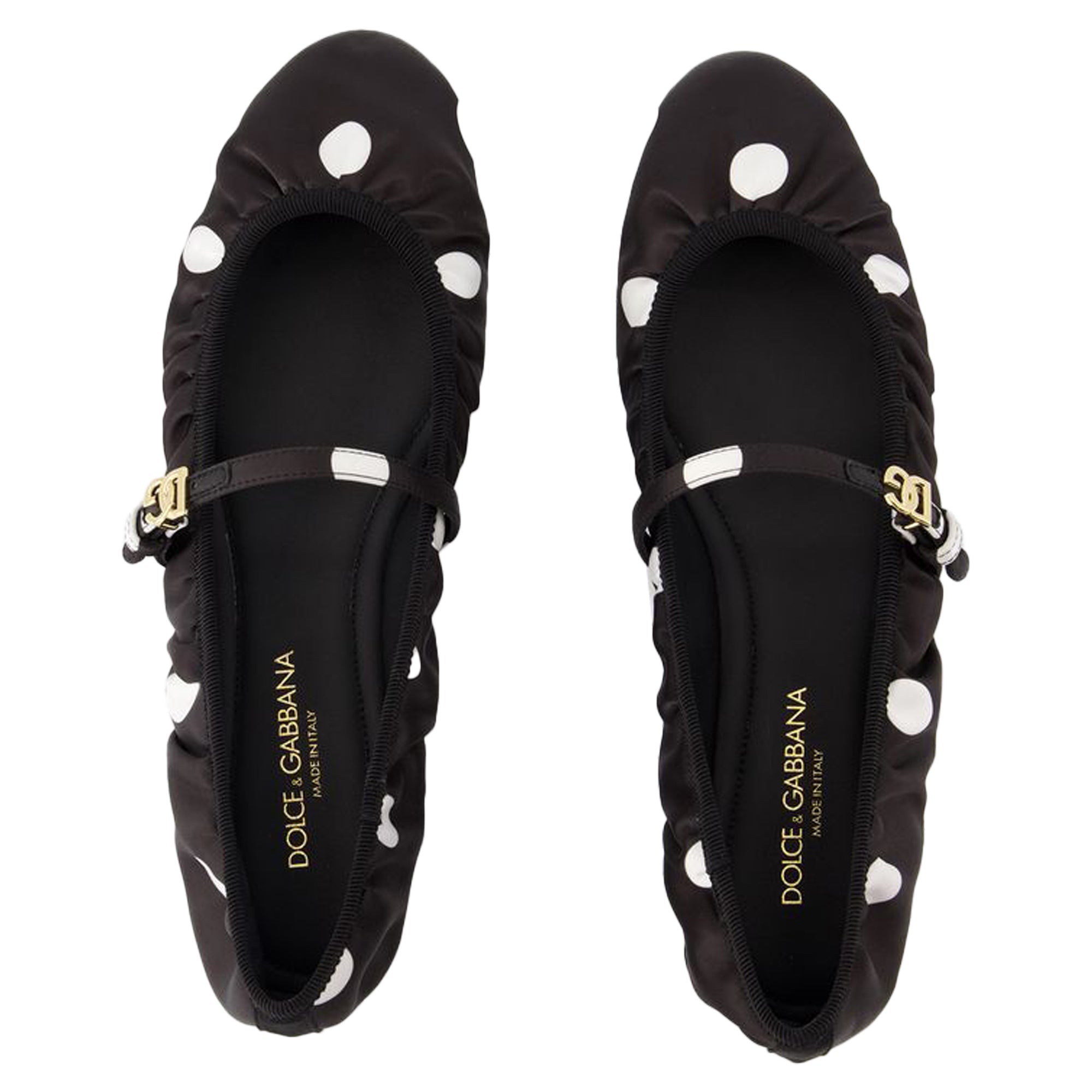Women's Ballerinas - Dolce&Gabbana - Cotton - Black/White