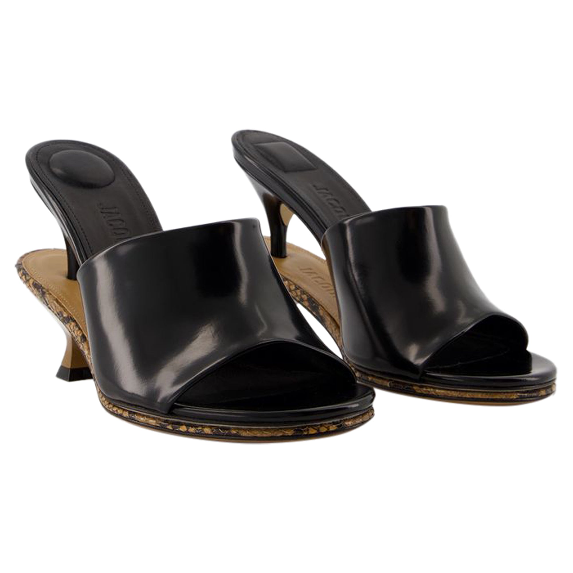 Women's Les Doubles Mules Sandals - Jacquemus - Leather - Black