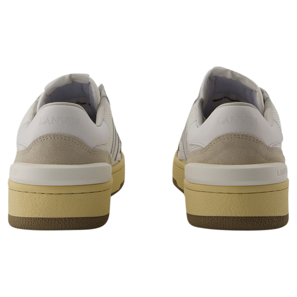 Women's Tennis Low Top Sneakers - Lanvin - Leather - White