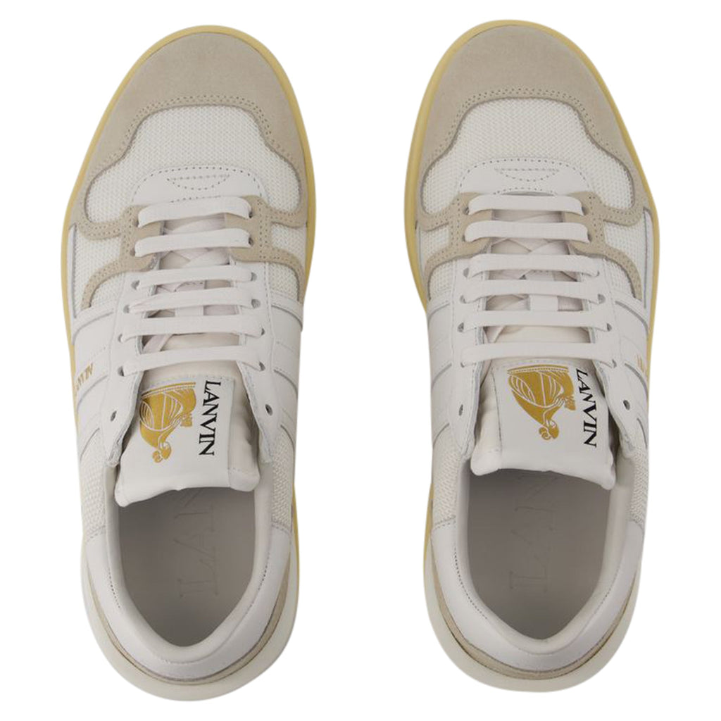Women's Tennis Low Top Sneakers - Lanvin - Leather - White
