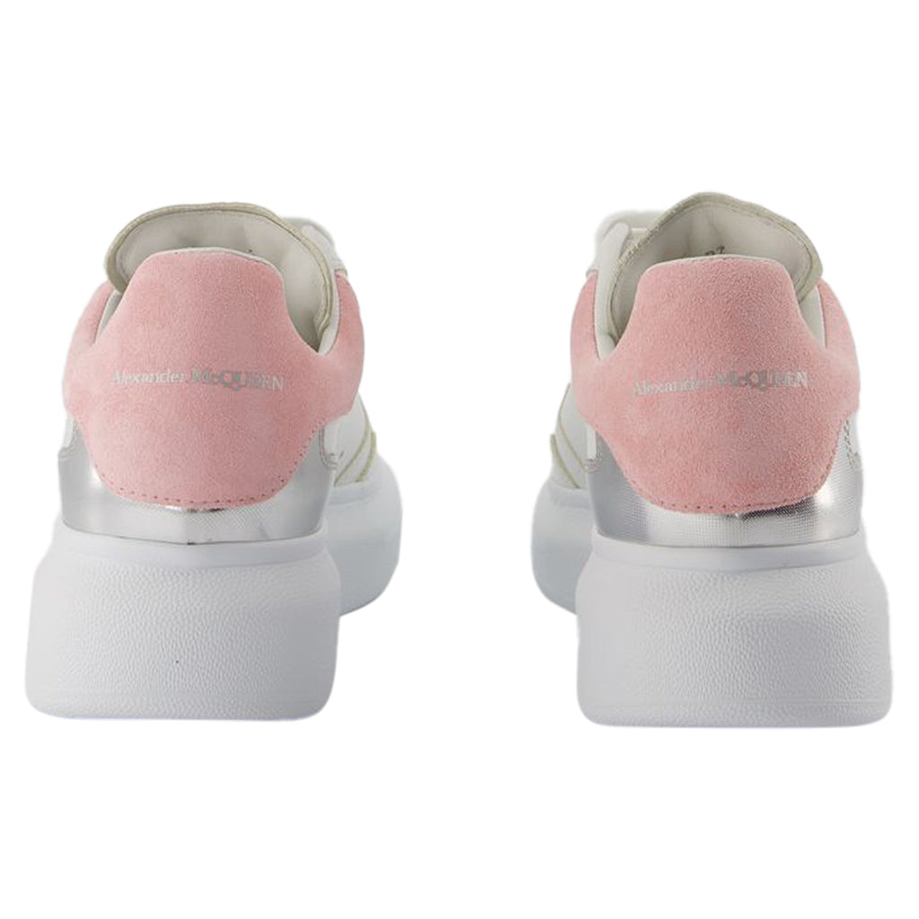Women's Oversized Sneakers - Alexander McQueen - Leather - White/Pink