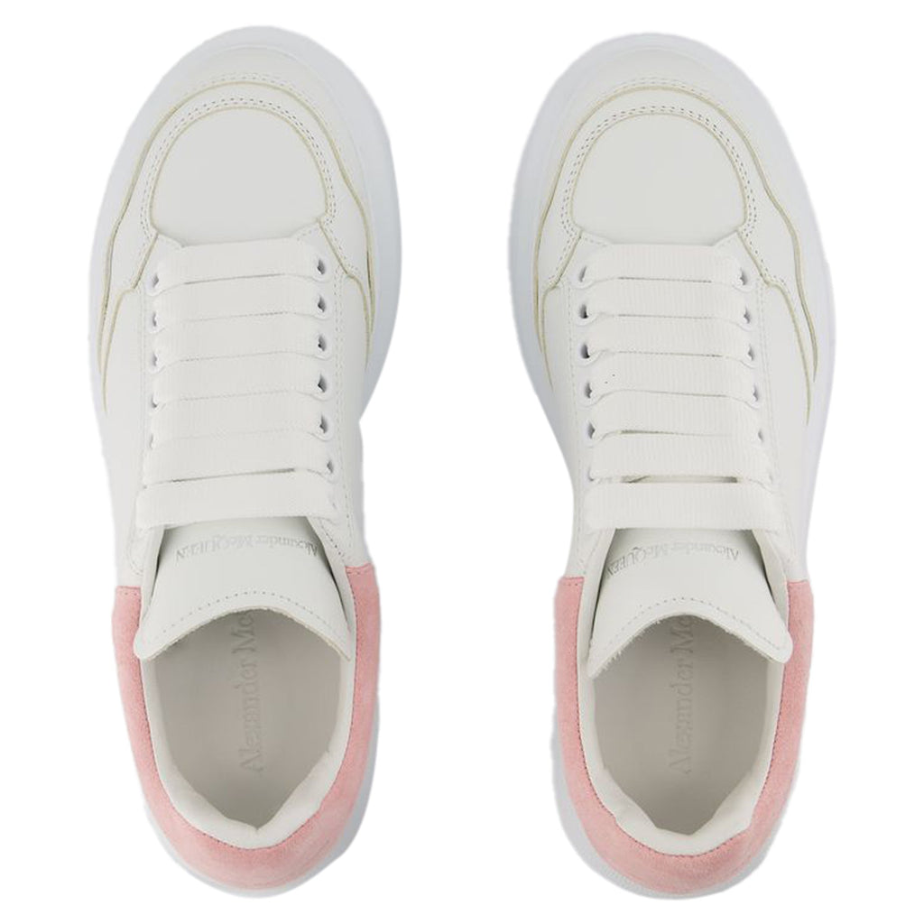 Women's Oversized Sneakers - Alexander McQueen - Leather - White/Pink