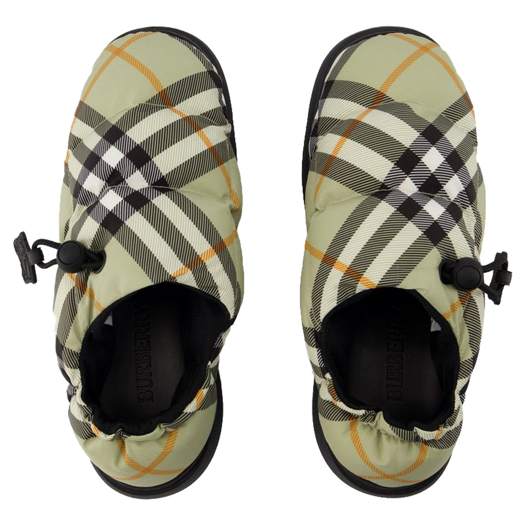Women's Pillow Low Mules - Burberry - Nylon - Beige