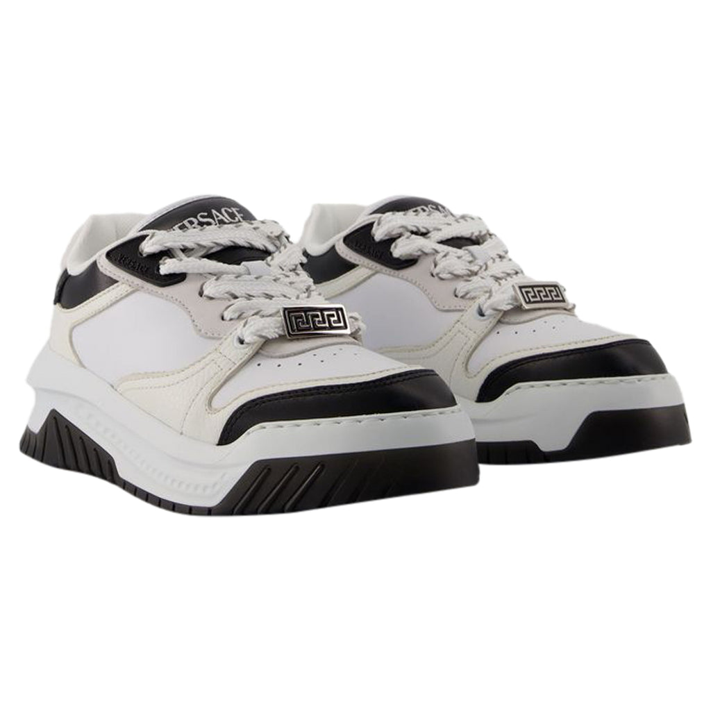 Women's Sneakers - Versace - Leather - Black/White