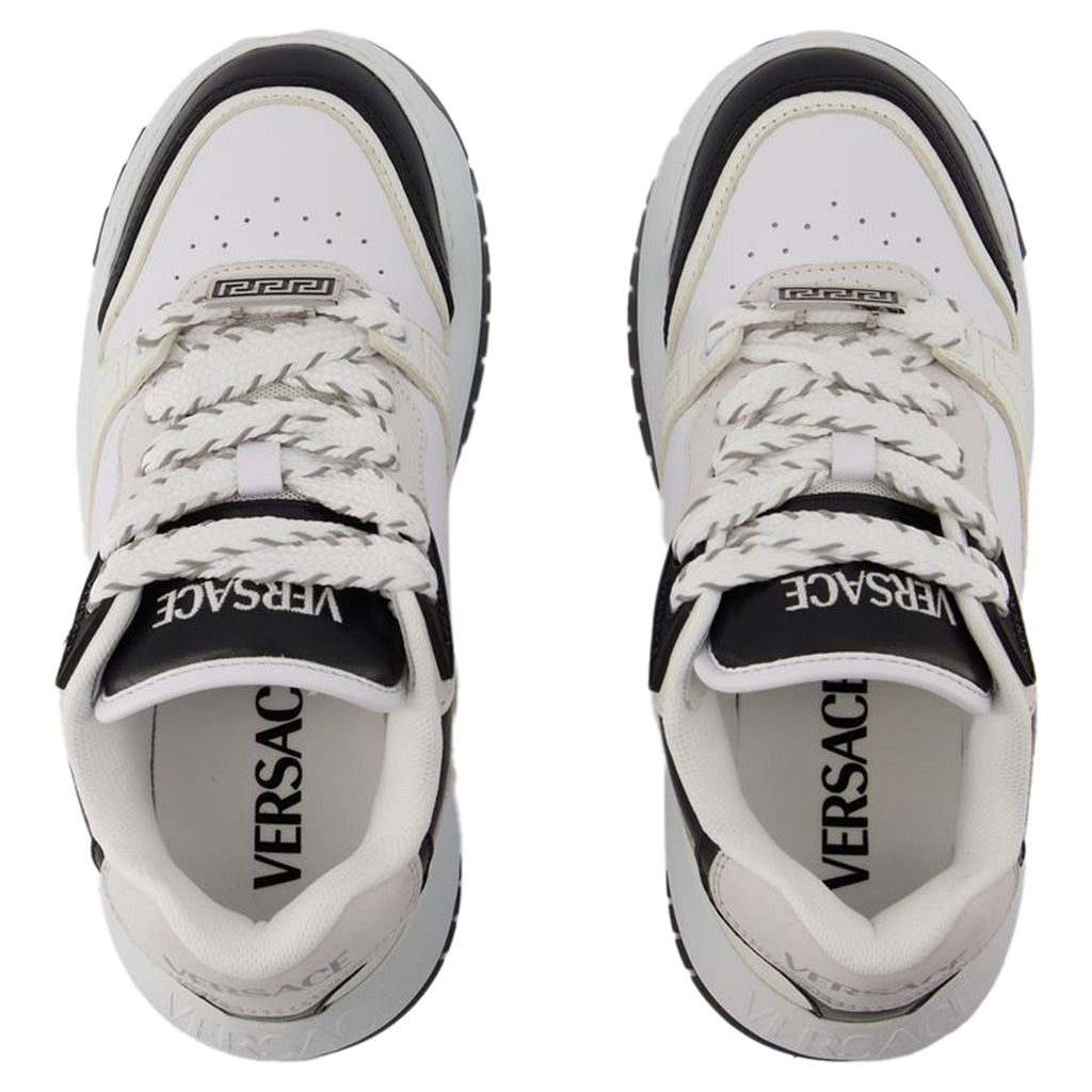 Women's Sneakers - Versace - Leather - Black/White