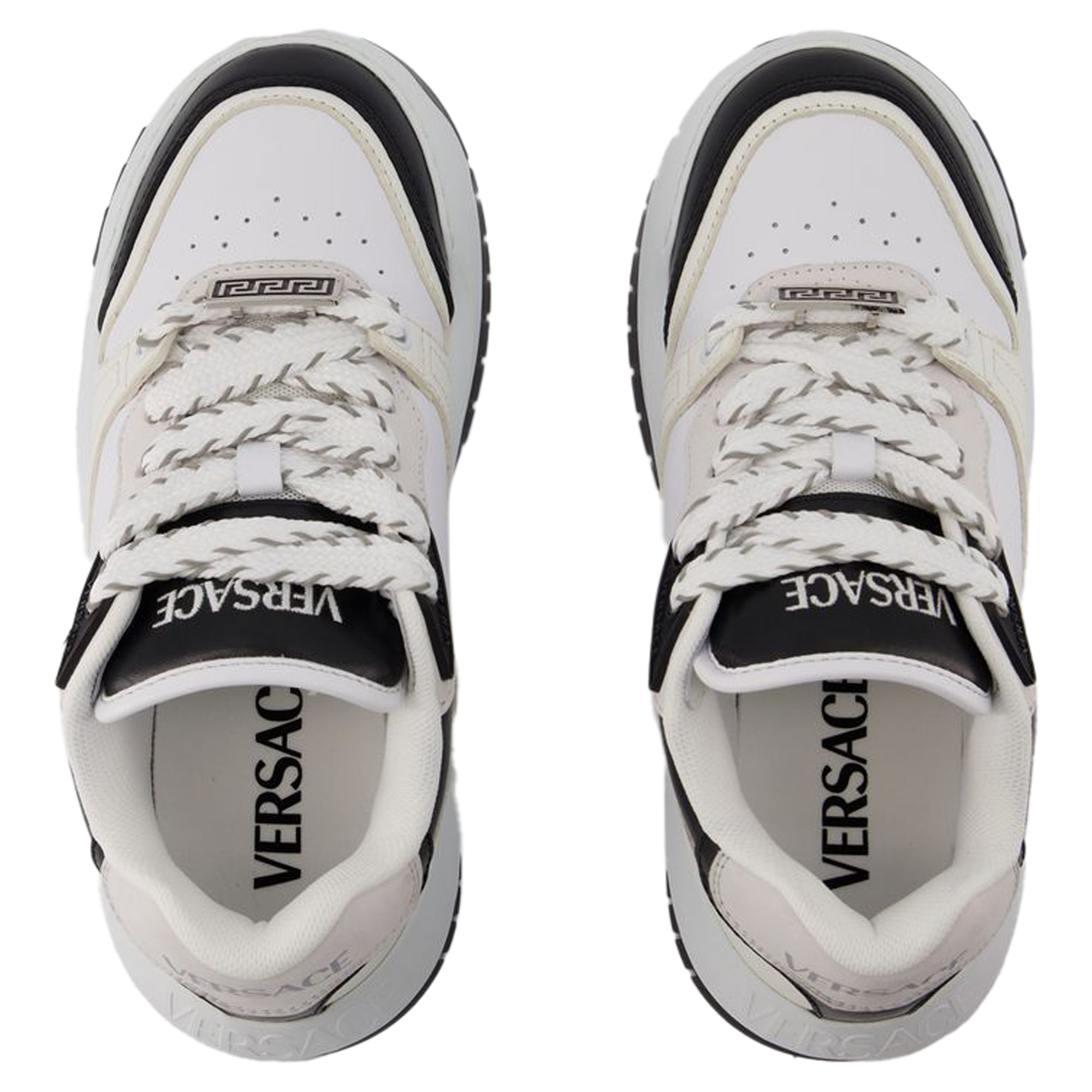 Women's Sneakers - Versace - Leather - Black/White