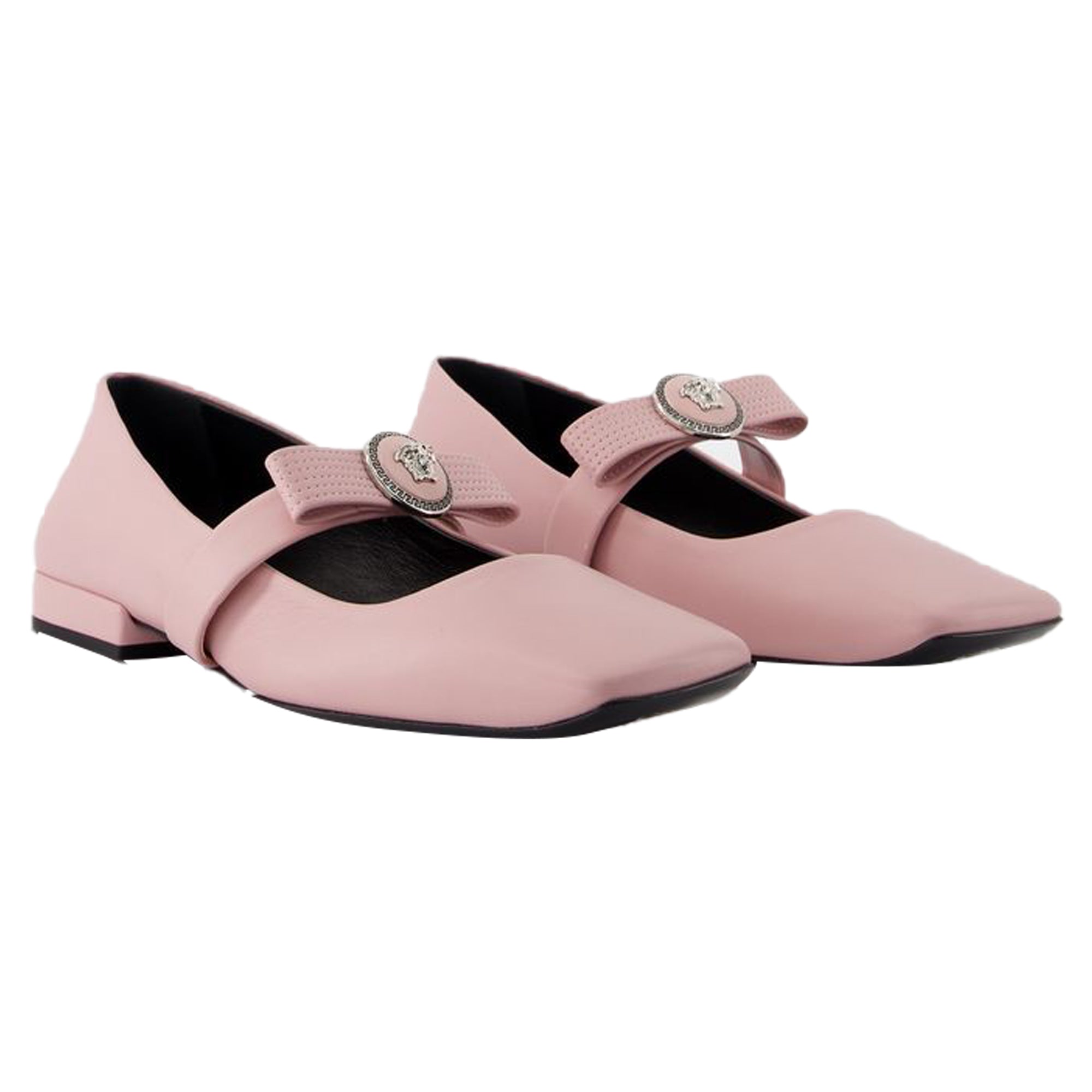 Women's Ballerinas - Versace - Leather - Pink