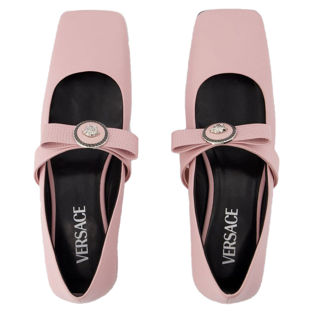 Women's Ballerinas - Versace - Leather - Pink