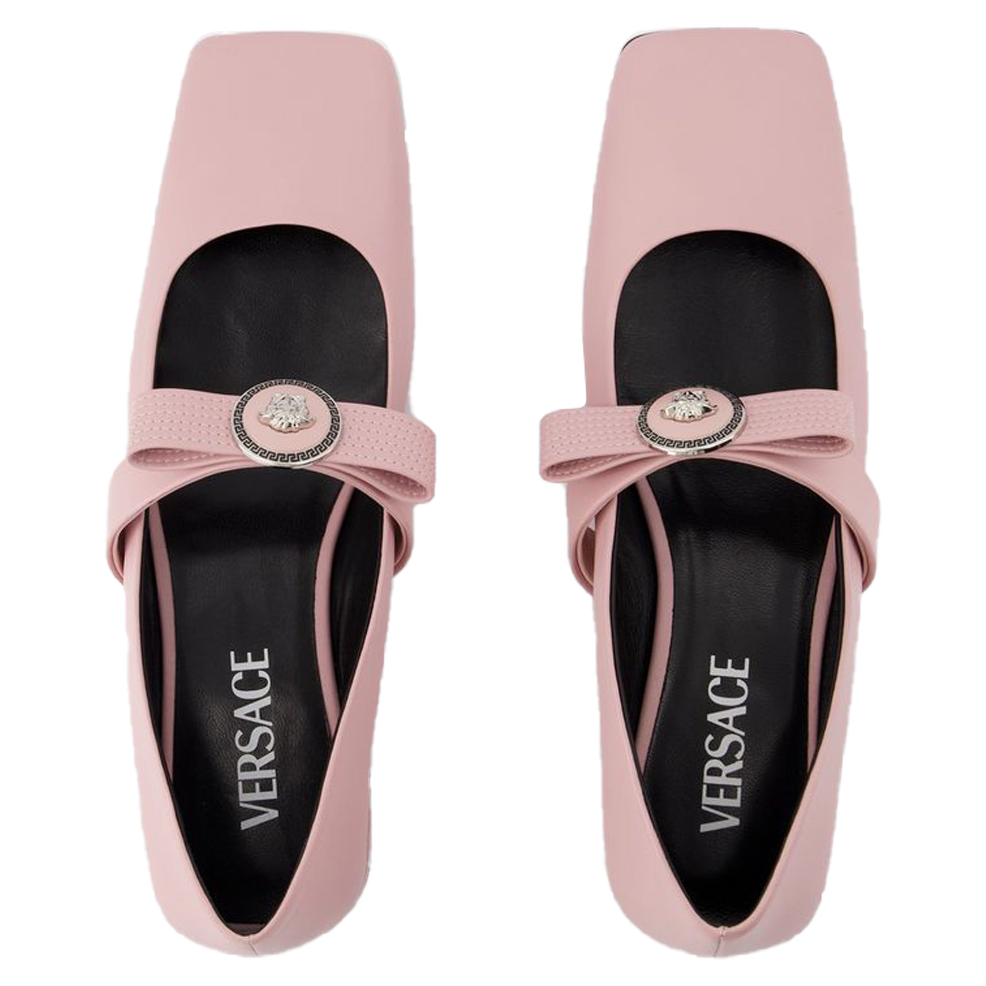 Women's Ballerinas - Versace - Leather - Pink