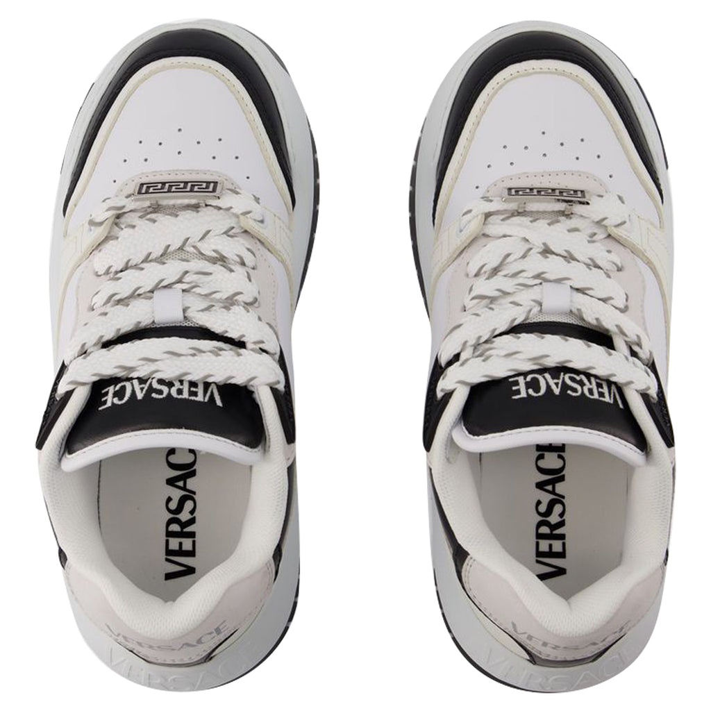 Women's Sneakers - Versace - Leather - Black/White