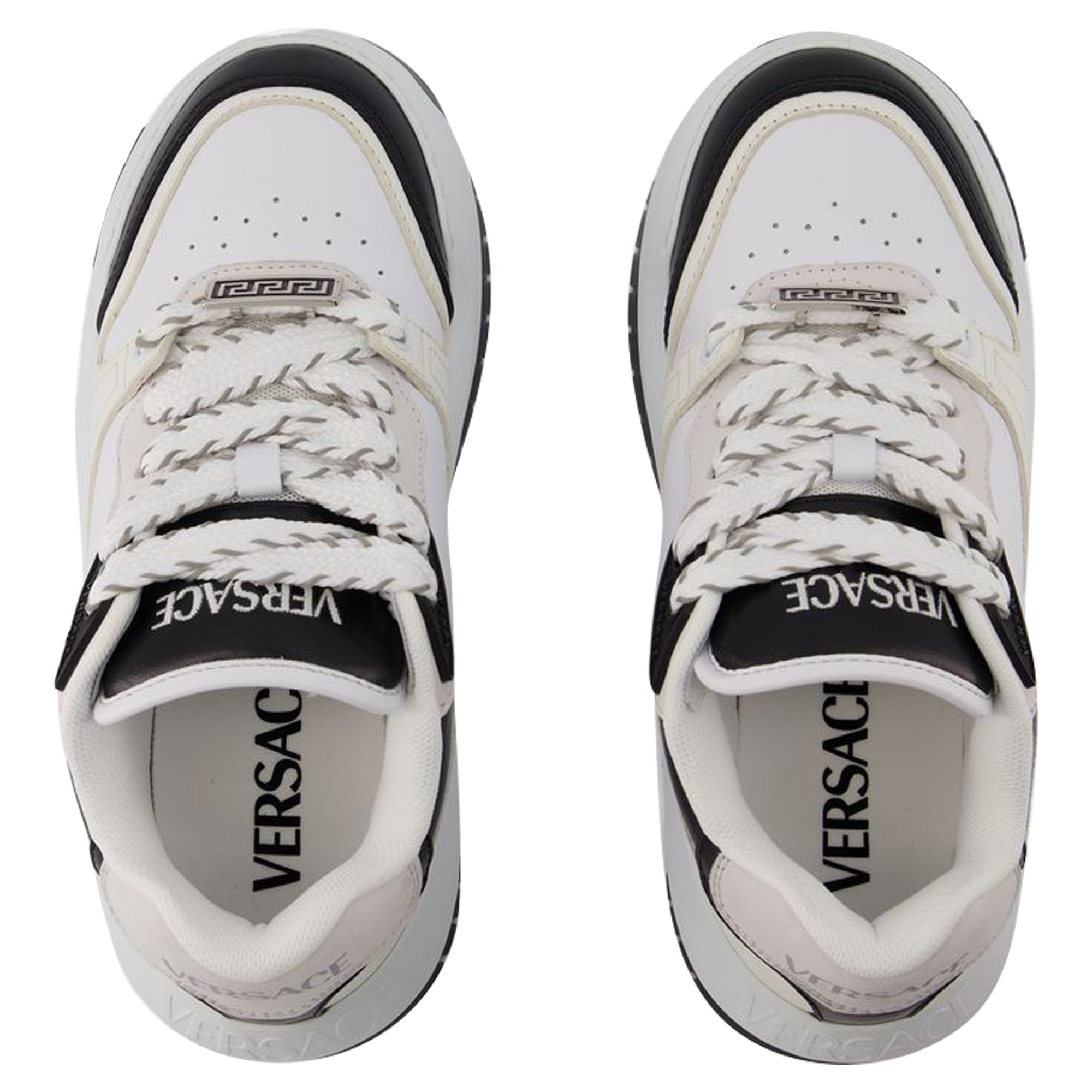 Women's Sneakers - Versace - Leather - Black/White