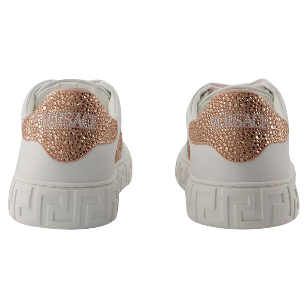 Women's Sneakers - Versace - Cotton - White/Pink