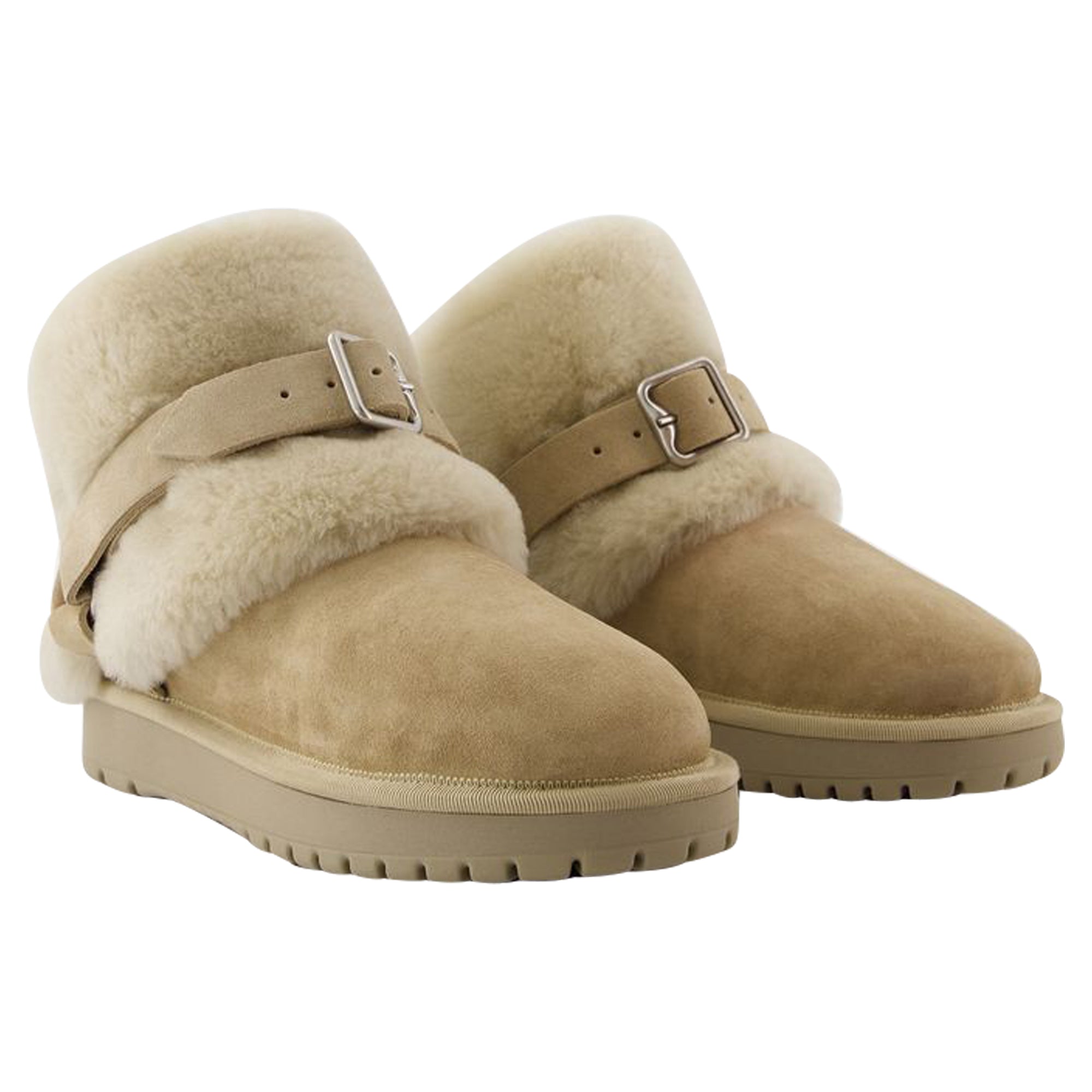 Snug Boots - Burberry - Leather - Beige