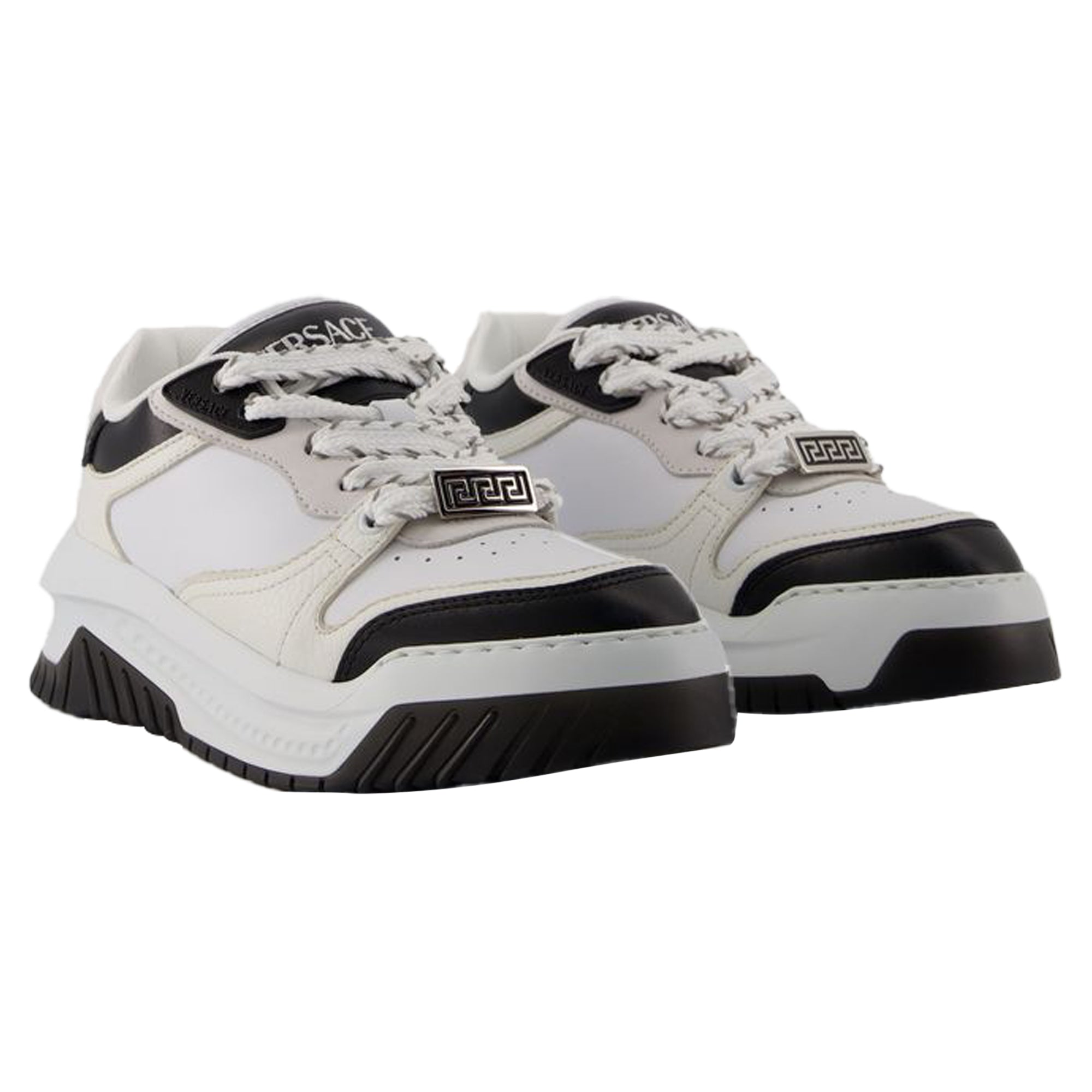 Women's Sneakers - Versace - Leather - Black/White