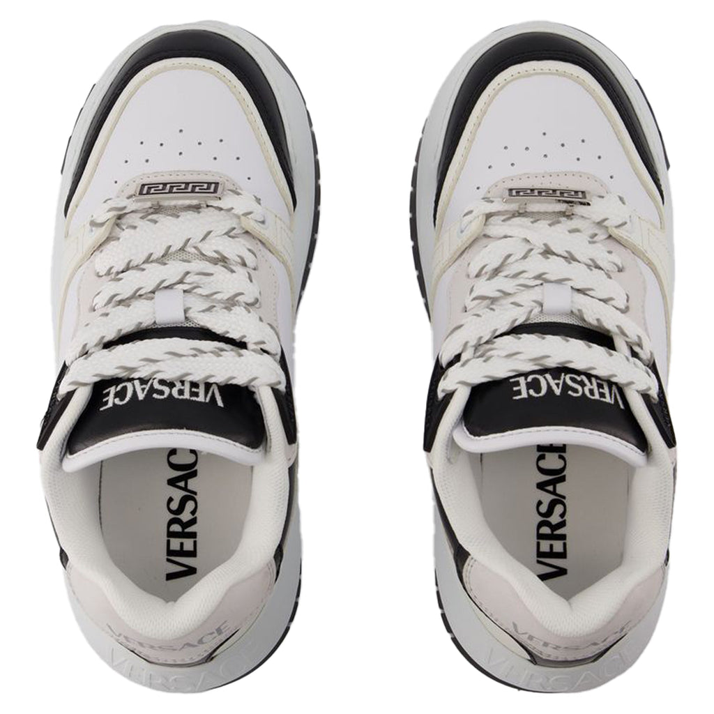Women's Sneakers - Versace - Leather - Black/White