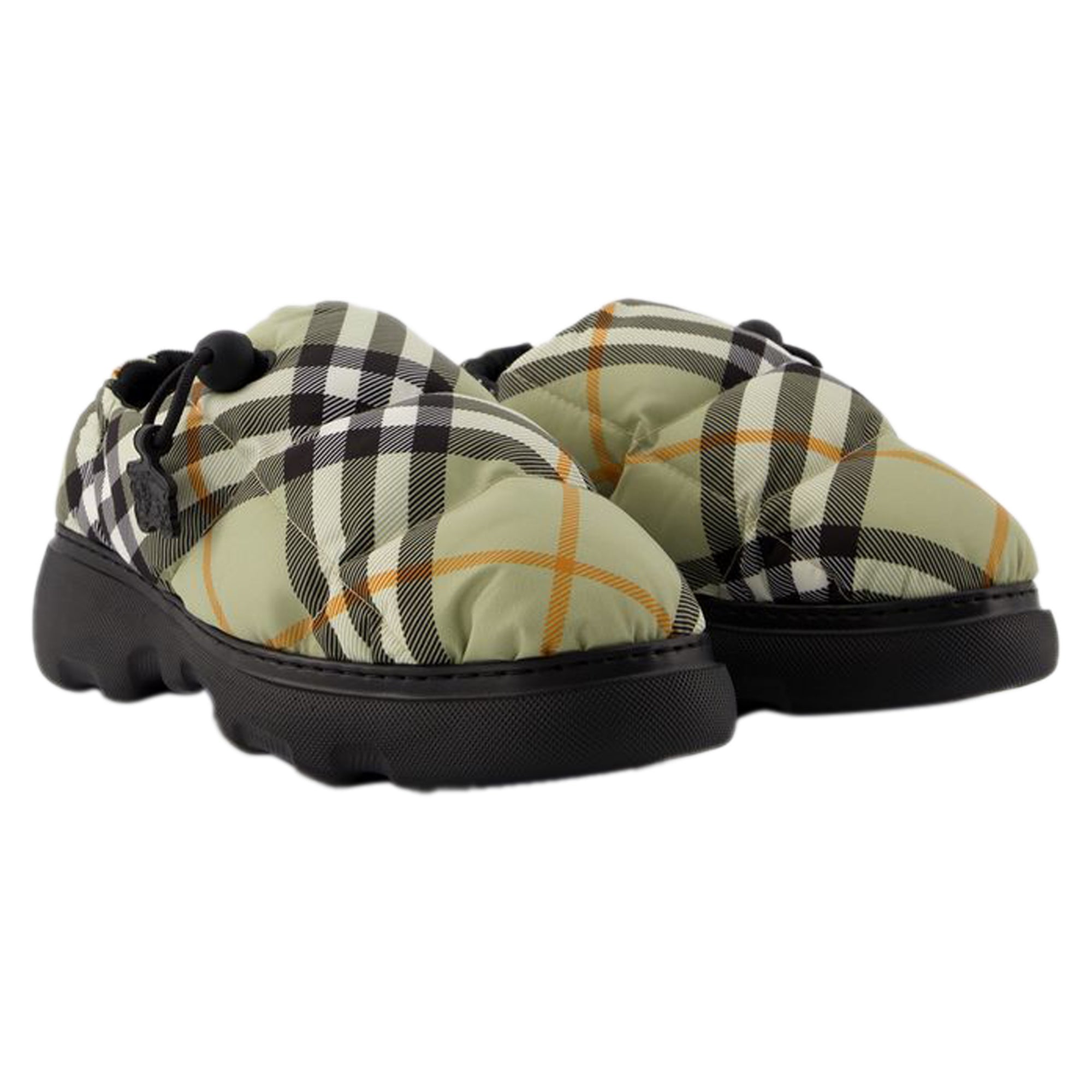 Women's Pillow Low Mules - Burberry - Nylon - Beige
