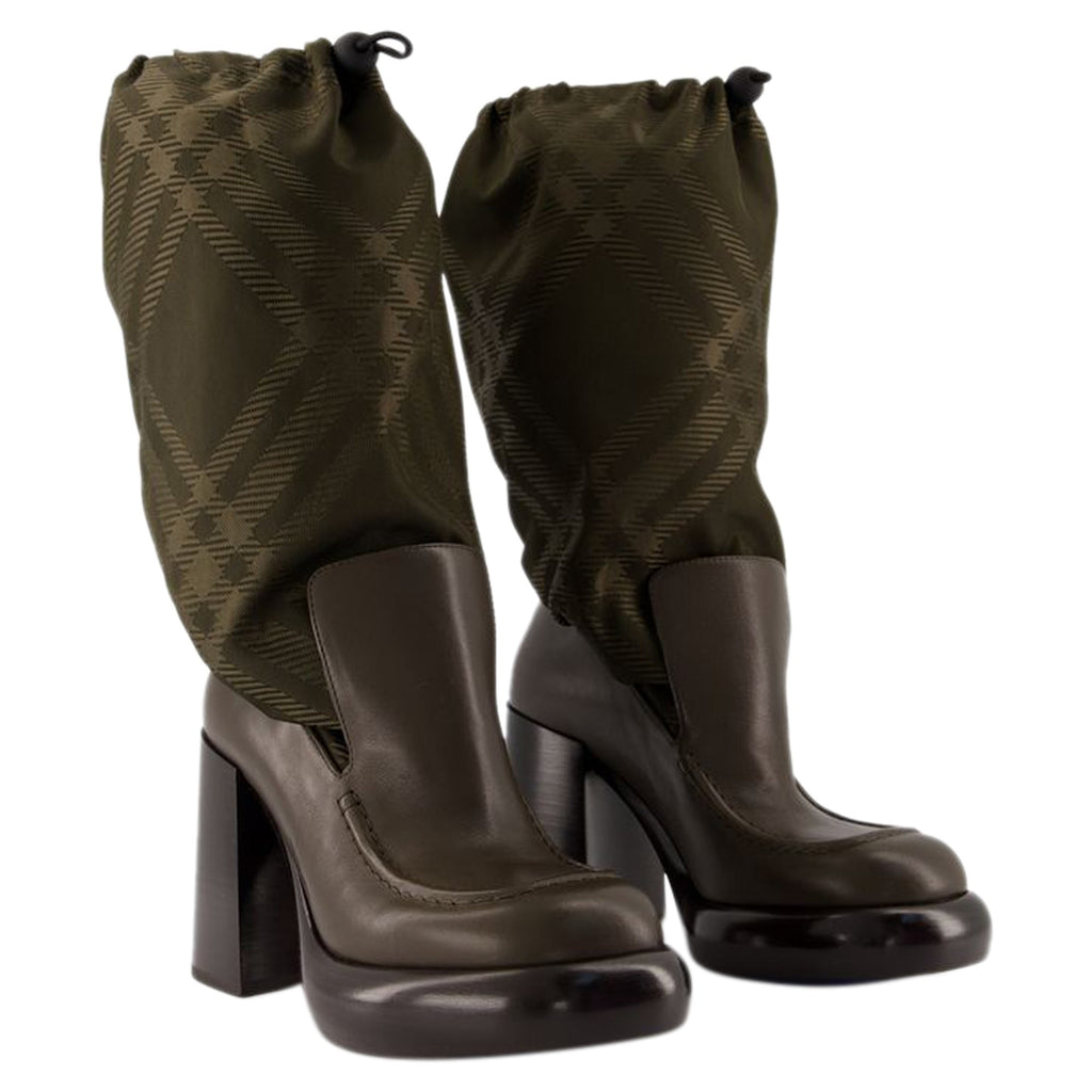 Women's Wedge 95 Boots - Burberry - Leather - Multicolor