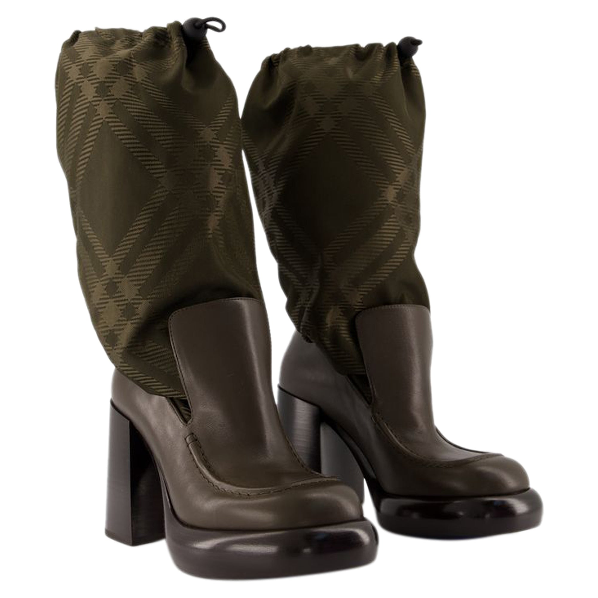 Women's Wedge 95 Boots - Burberry - Leather - Multicolor