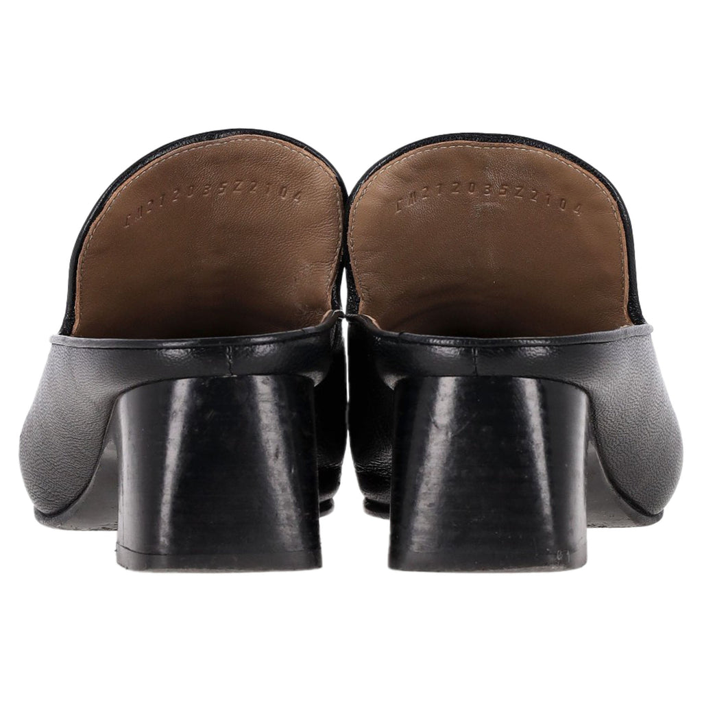 Hermès Diane With Roulis Buckle Mules in Black Goatskin Leather