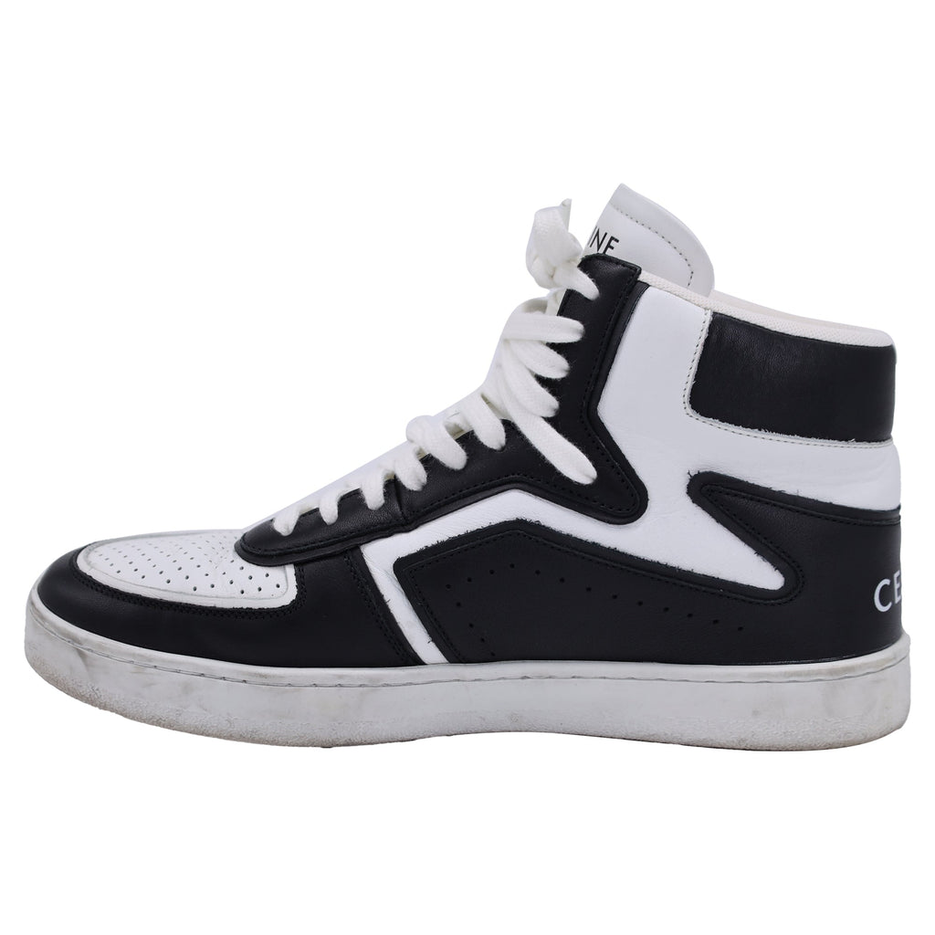 Celine Z Trainer High Top Sneakers in Black Leather