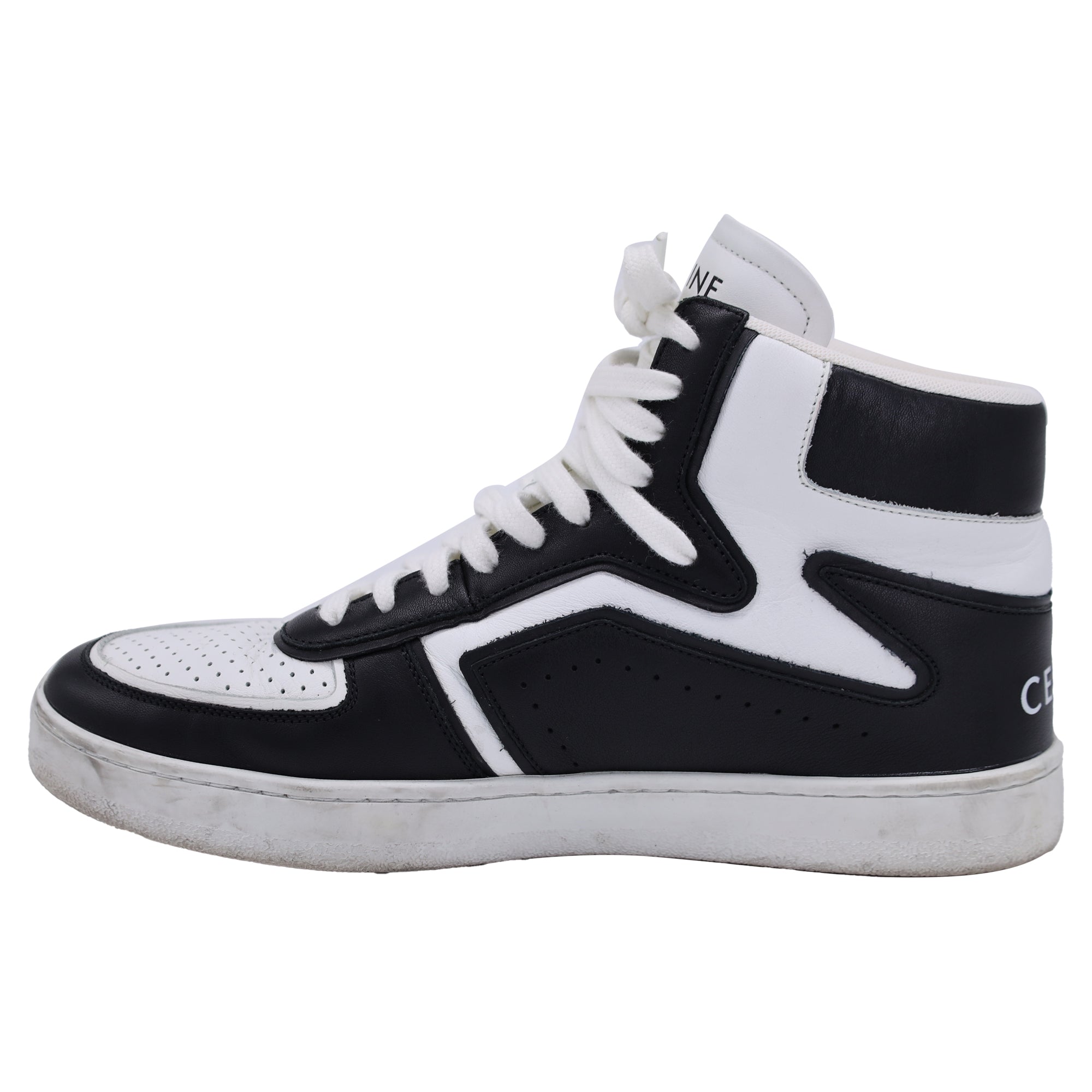 Celine Z Trainer High Top Sneakers in Black Leather