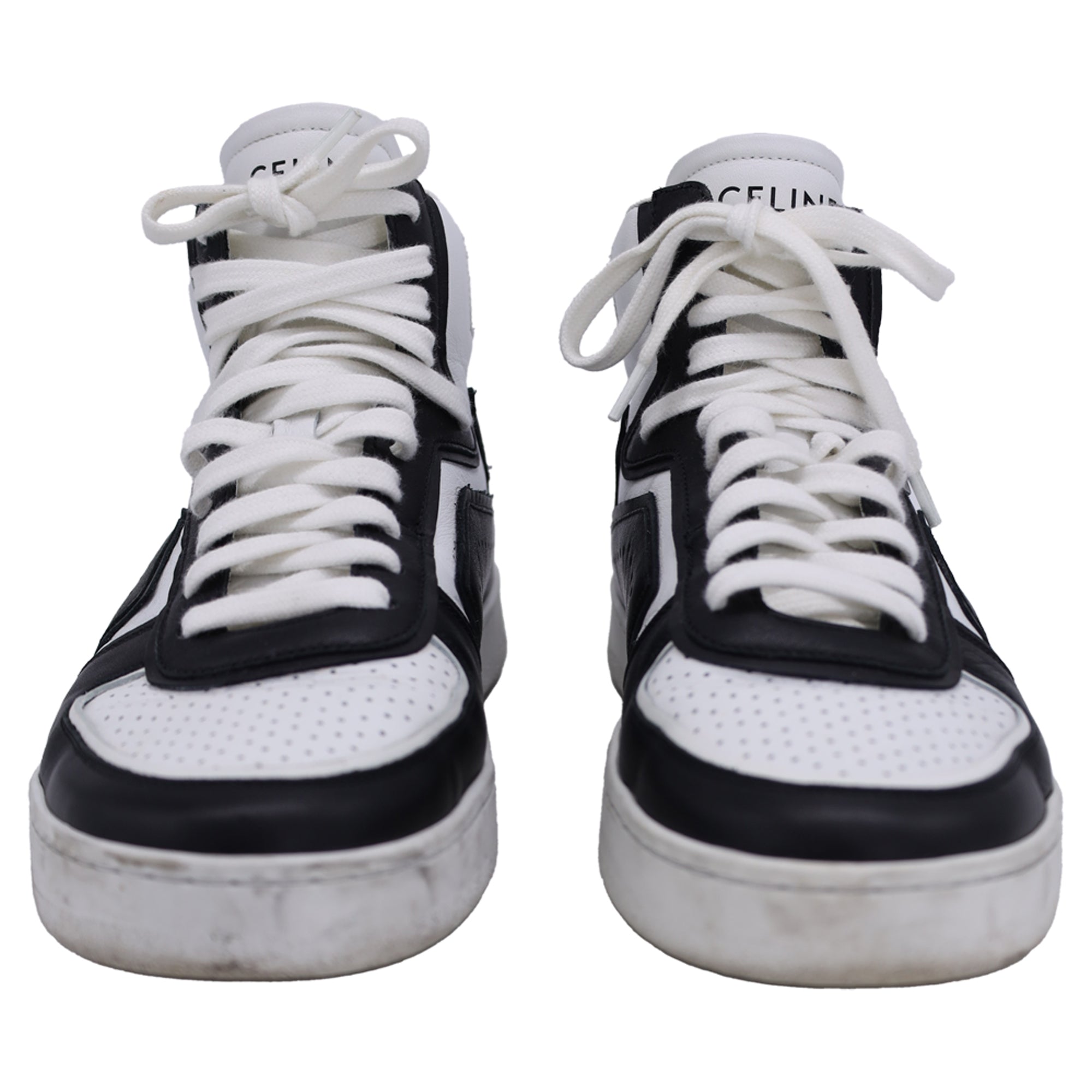 Celine Z Trainer High Top Sneakers in Black Leather