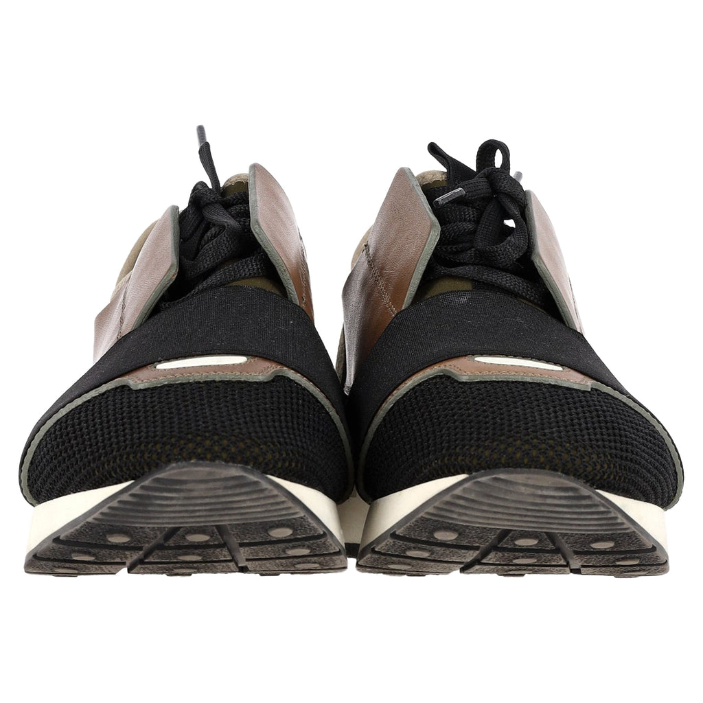 Balenciaga Race Runner Sneakers in Multicolor Leather and Suede