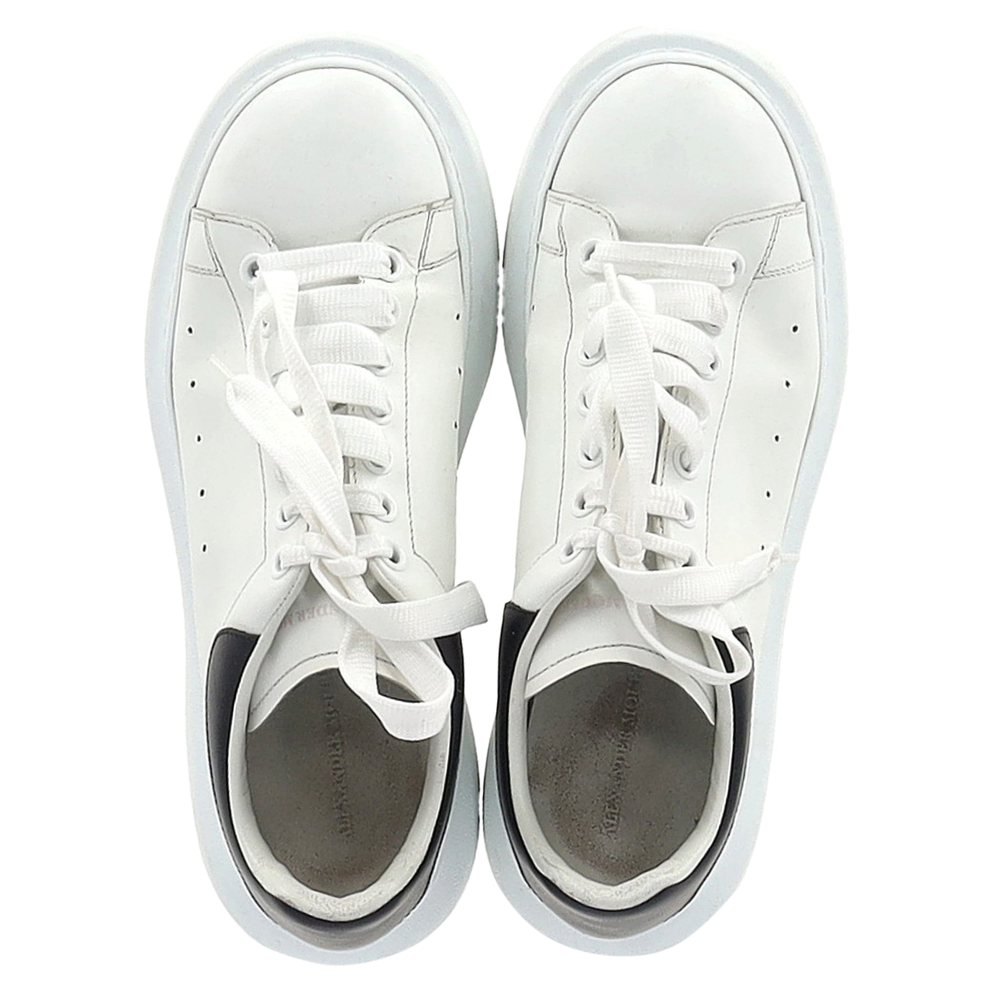 Alexander McQueen Oversized Sneakers in White Leather