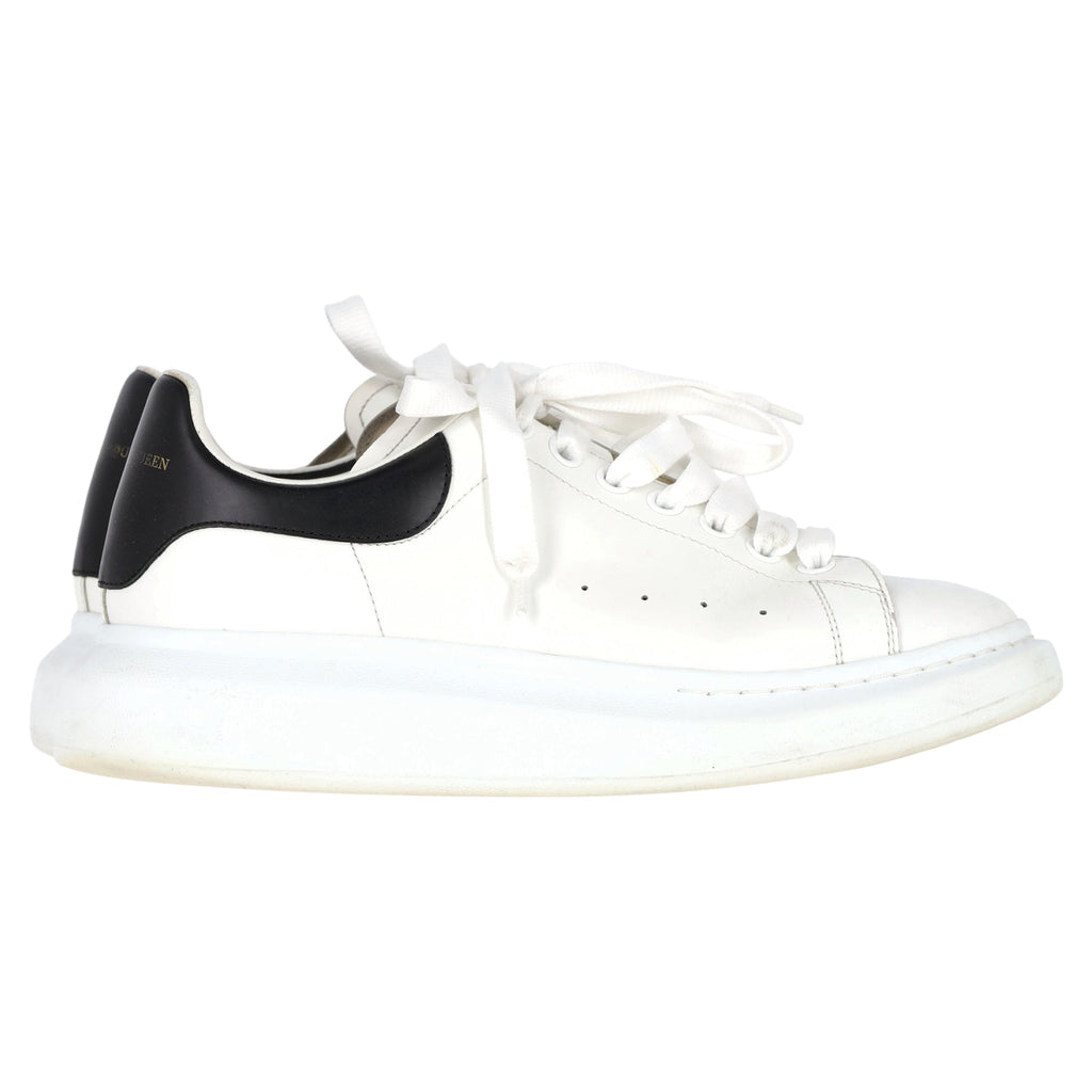 Alexander McQueen Oversized Sneakers in White Leather