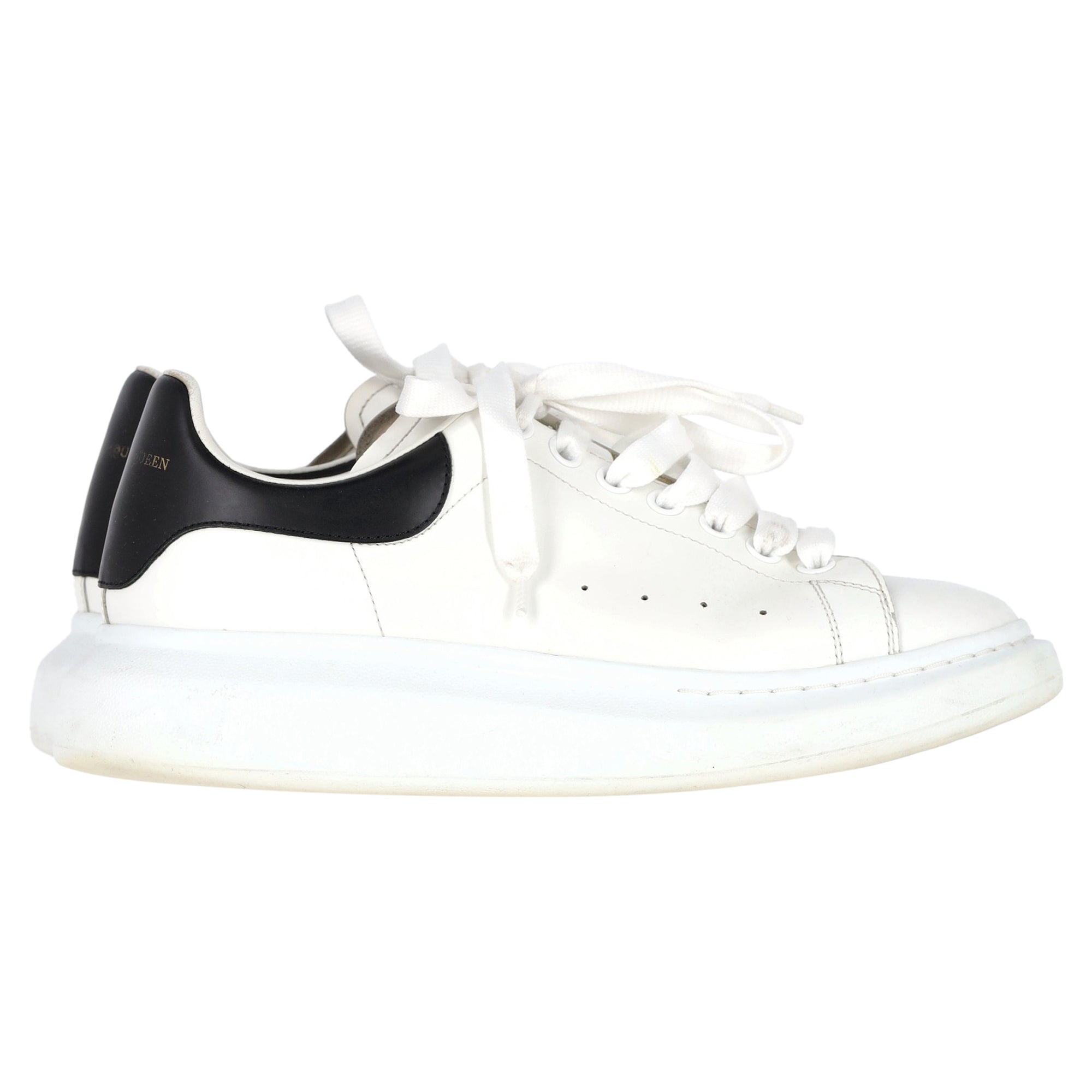 Alexander McQueen Oversized Sneakers in White Leather